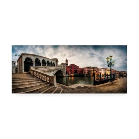 Danny Head 'Rialto - Grand Canal Panorama' Canvas Art,8x19
